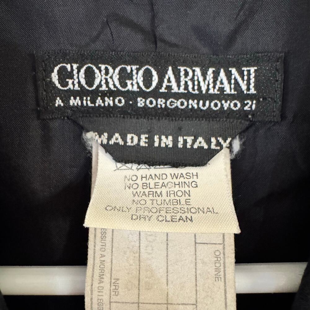 Vintage Giorgio Armani Textured Silk Women’s Blazer Jacket Blue Size 44 / US 8 - Picture 5 of 8